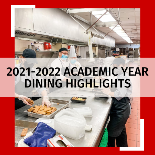 photo of cooks in a commercial kitchen with a red background and text overlaid which reads, 